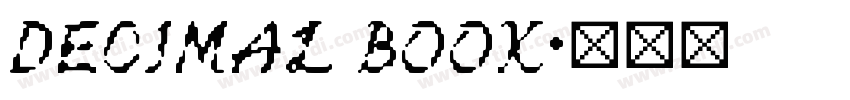Decimal Book字体转换